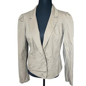H&M Dark Tan Single Button Fitted Blazer size 12